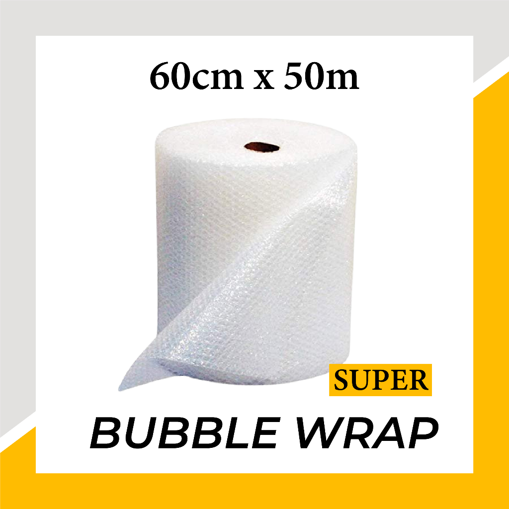

Bubble Wrap 60cm x 50m - Bening / Hitam | Bubble Pack | Plastik Packing Termurah
