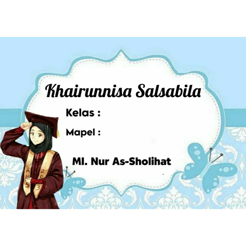 

LABEL BUKU SEKOLAH CUSTOM MOTIF WISUDA