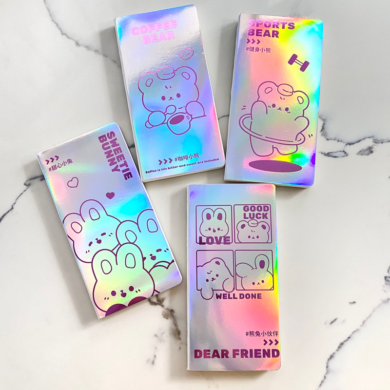 

Notebook Buku Diary Hologram Bear Binder Diary Journal