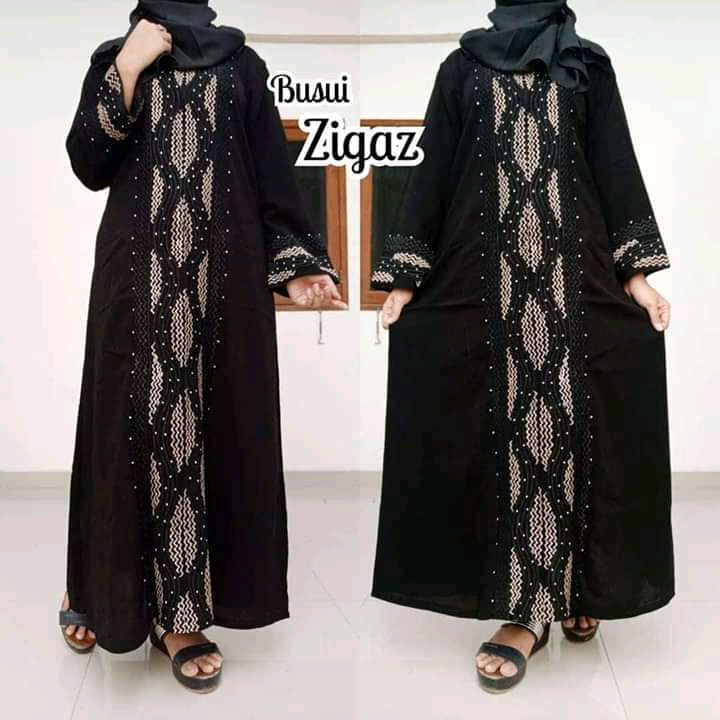 Abaya zigaz dewasa - Gamis terbaru dan kekinian - abaya arab Saudi - jubah jumbo - busana muslimah -