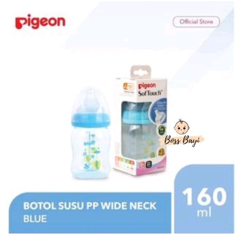 PIGEON Botol SoftTouch PP CLEAR WIDE Neck 160ml / 240ml