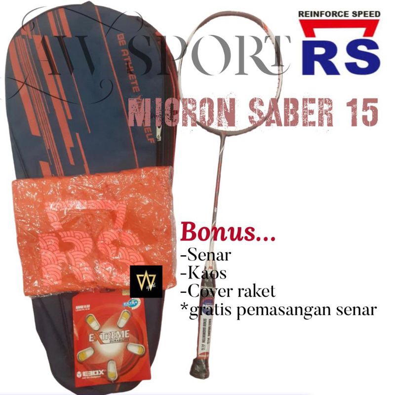 Raket Badminton RS Micron Saber 15 NG II / Raket Bulutangkis Original