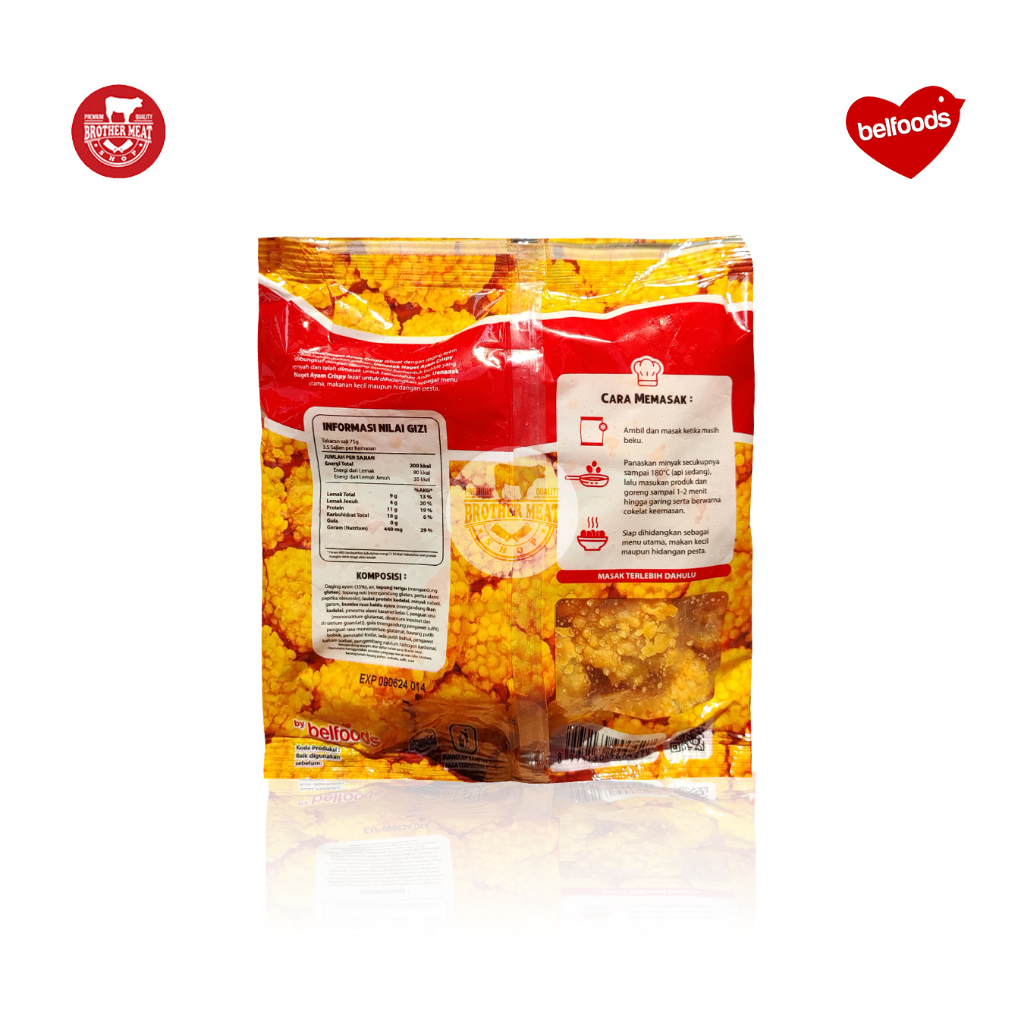 Belfoods Uenaaak Nugget Crispy 265gr, Nugget Ayam Halal