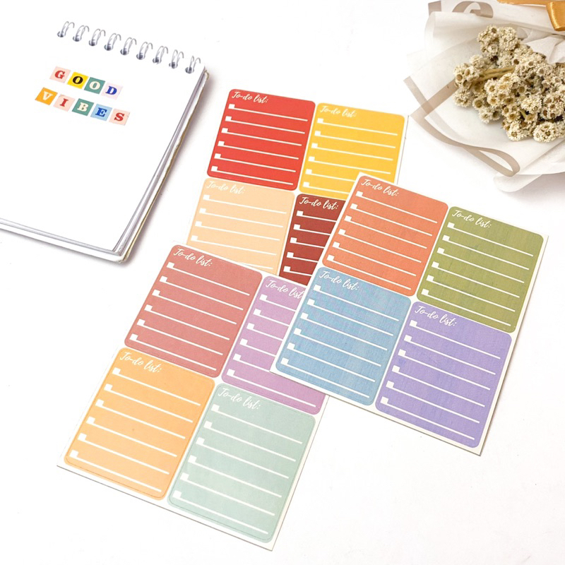 

Stiker to do list bujo jurnal bergaris