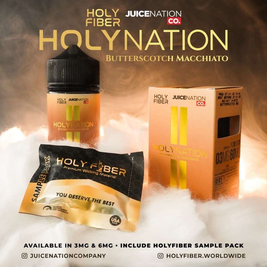 Holy nation Butter scotch Macchiato 60ML by JNC x Holy Nation