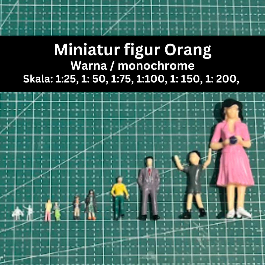 Miniatur Orang Figure Manusia berwarna maket diorama skala