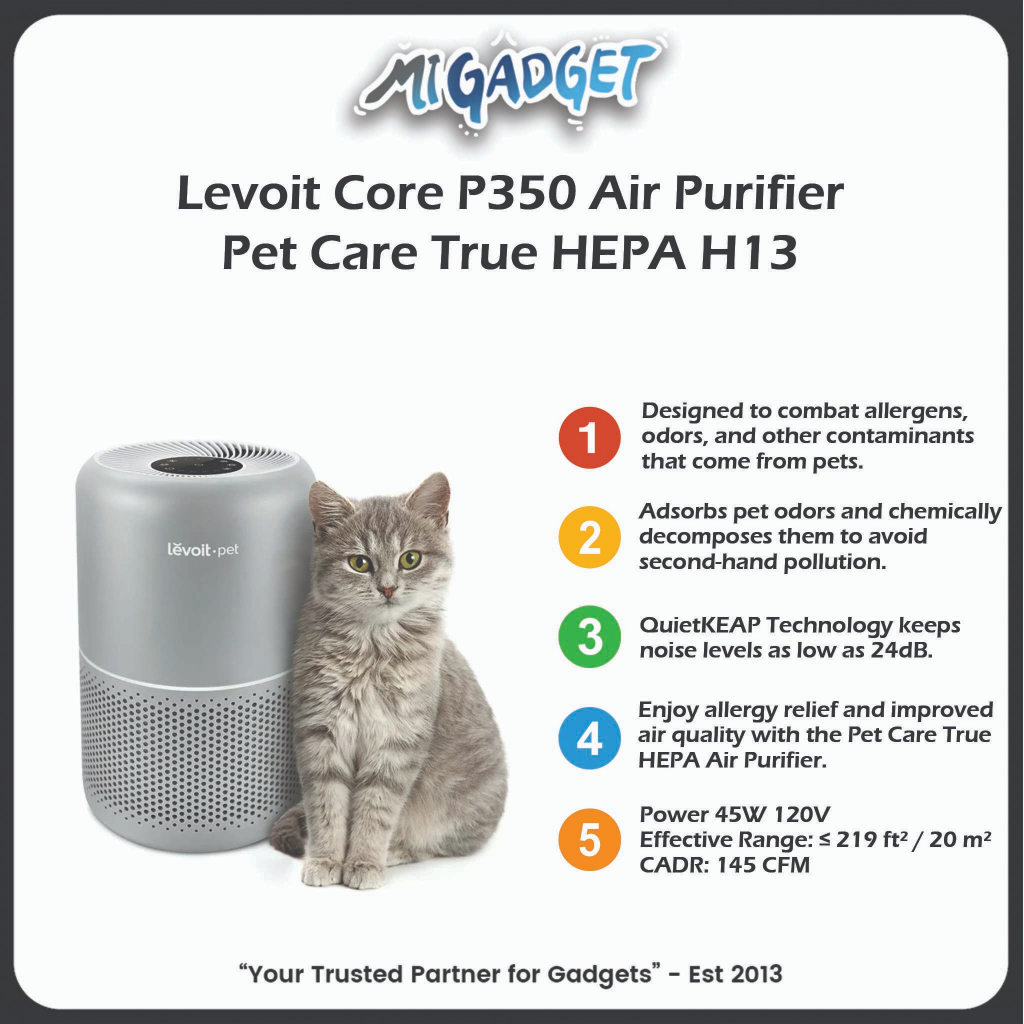 Levoit Core P350 Air Purifier Pet Care True HEPA H13