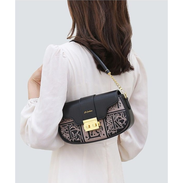 MV_Marvelouz MV804518 Tas SELEMPANG Wanita Model Shoulder Kekinian  Ada Talpan terbaru 1kg bisa 2 tas supplier tas import EL 4518