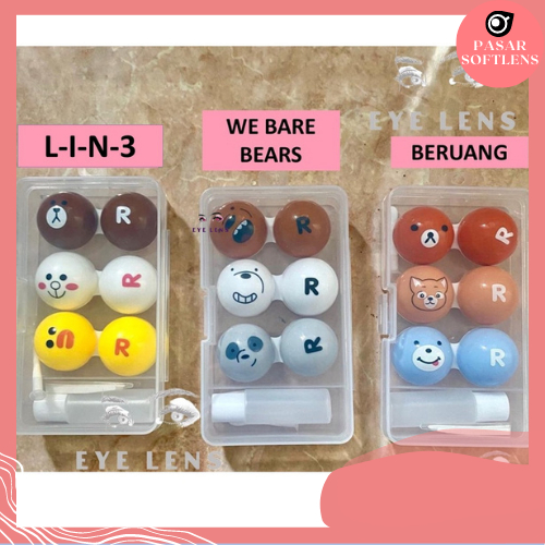 TEMPAT SOFTLENS KARAKTER 1 BOX ISI 3 PASANG / TEMPAT KAIDAH SOFTLEN