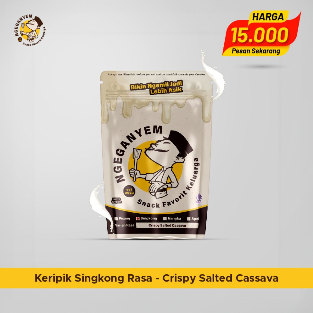

Keripik Singkong - Crispy Salted Cassava [Asin]