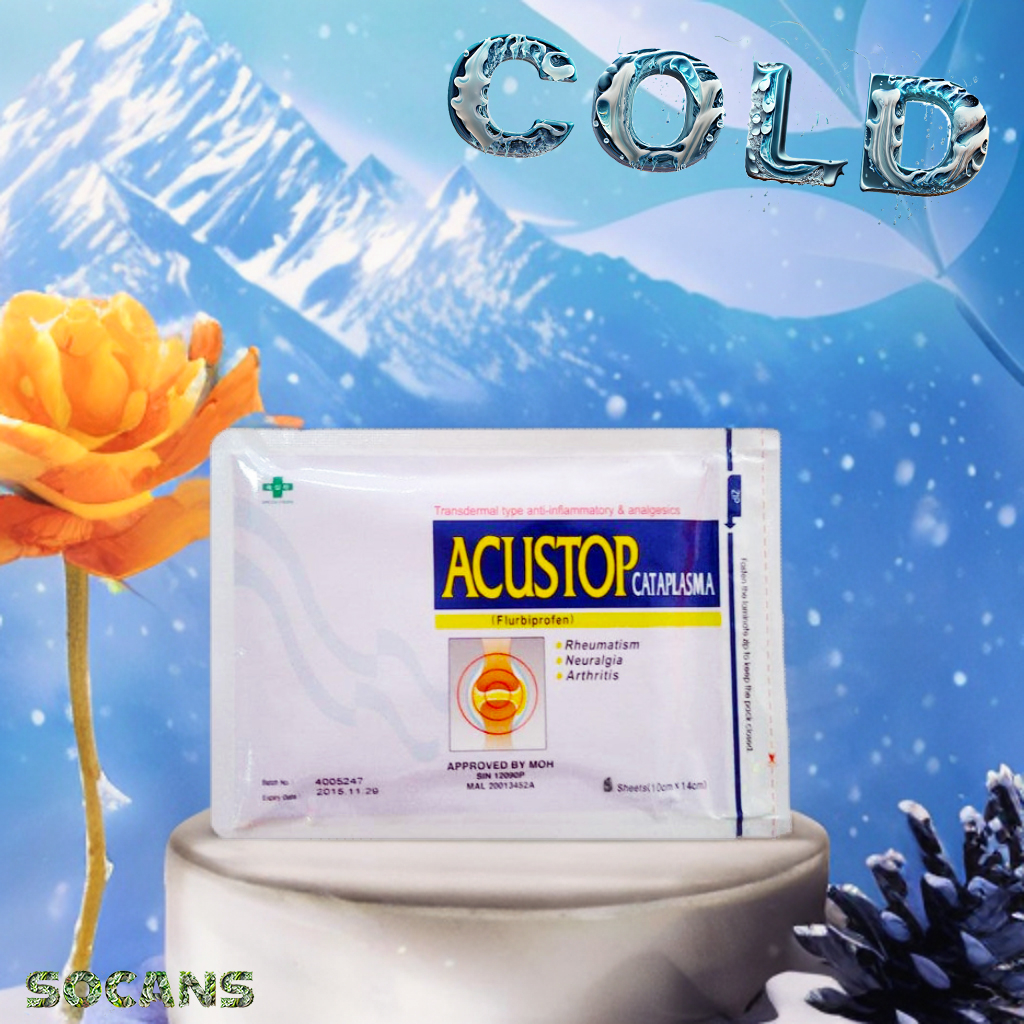 ACUSTOP CATAPLASMA - DINGIN - 6 LEMBAR - Pereda sakit sendi Otot Bahu Lutut Nyeri Punggung Leher koy