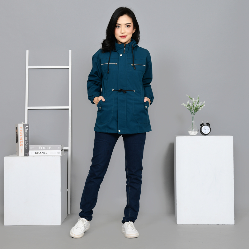 Jaket Parka Wanita Jumbo Bolak Balik korean Style Import Terbaru Murah Baby Canvas Tebal