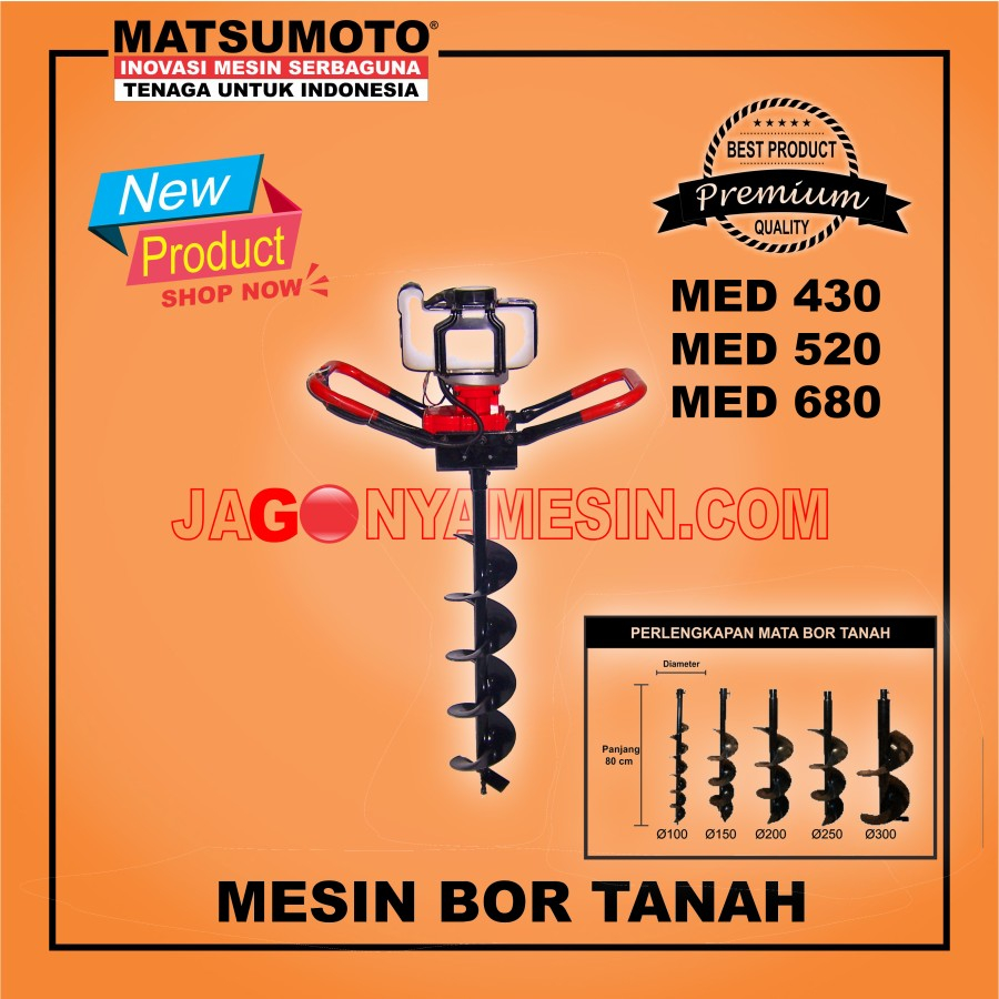 MATSUMOTO Mesin Bor Tanah Type MED - 430 + DRILL 100 MM