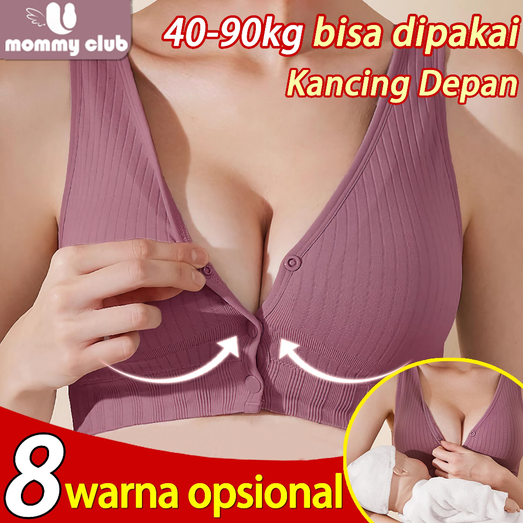 bra Menyusui Jumbo Kancing Depan maternity bh Tanpa Kawat Bra Menyusui bahan katun murah nursing 1018bra