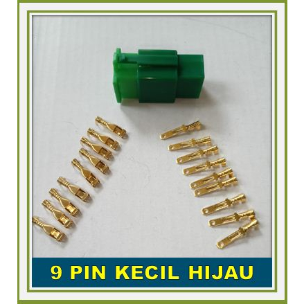 SOKET KABEL 9 PIN SKUN KECIL HIJAU / SOCKET KABEL 9 PIN SKUN KECIL / KONEKTOR