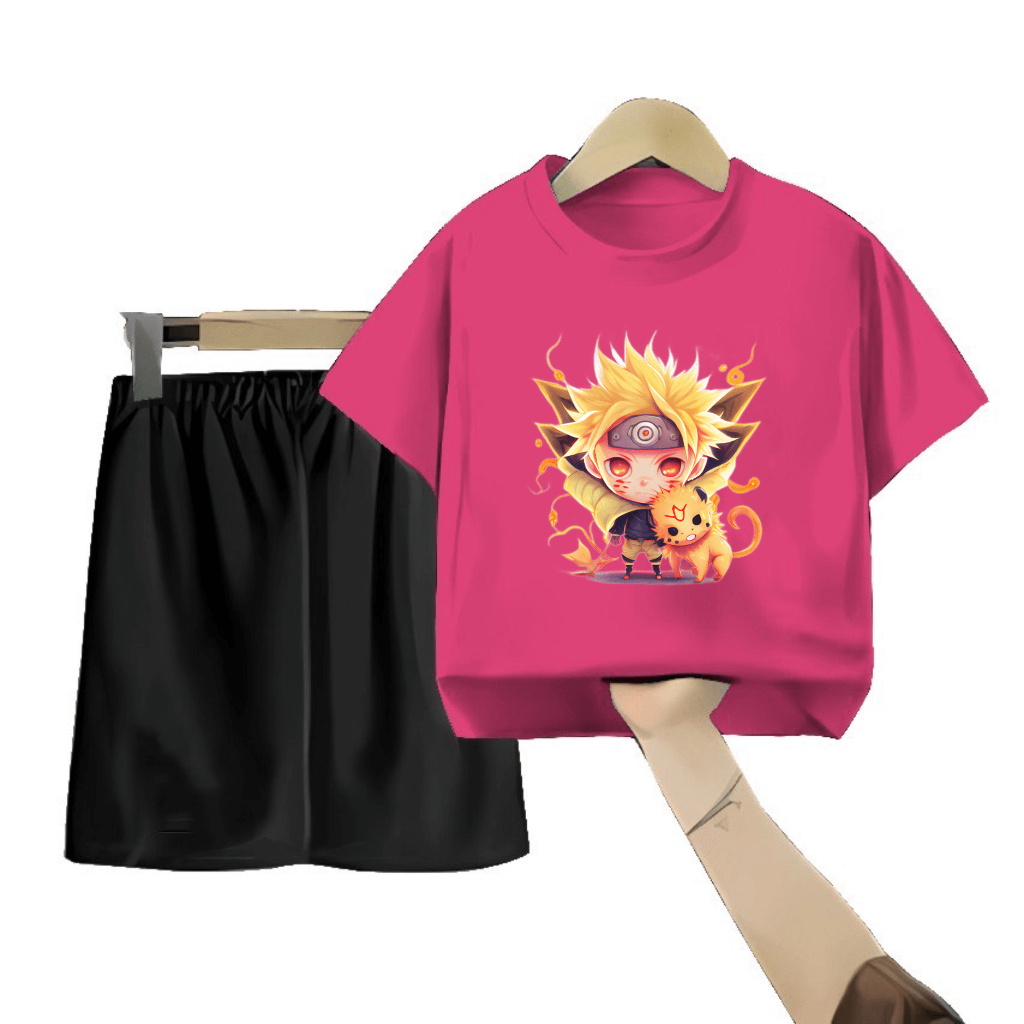 Setelan Kaos Anak Tanggung Naruto Chibi XXL/3XL