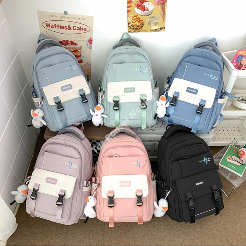 Tas Ransel Sekolah Anak Perempuan SMP SMA Premiun Import Anti Air Waterproof