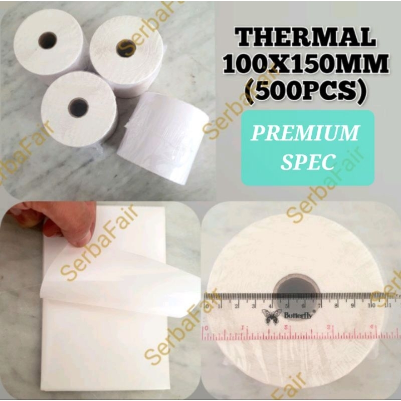 

H7Y Label Barcode 100 x 150 / Kertas Sticker Thermal Resi 100x150MM WINSTAR ISI 500 PREMIUM SPEC