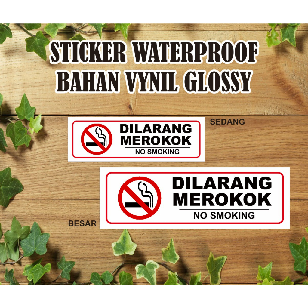 

Sticker no smoking / sticker waterproof no smoking / stiker vinyl no smoking