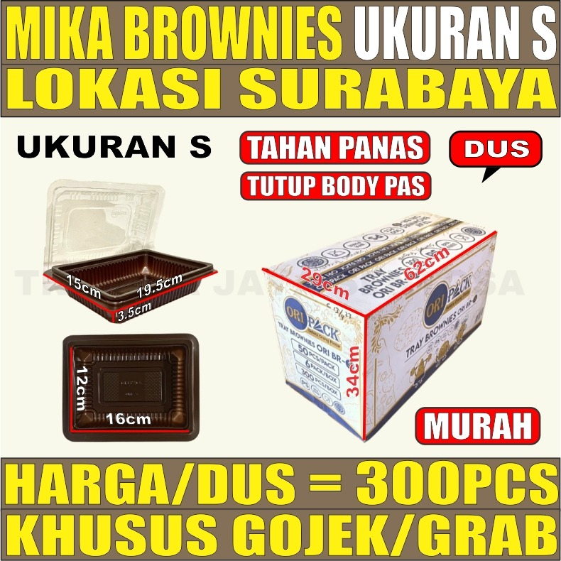 Mika Brownies S Kecil Per Dus Tray Box Brownis Kotak Bronis Murah Gojek