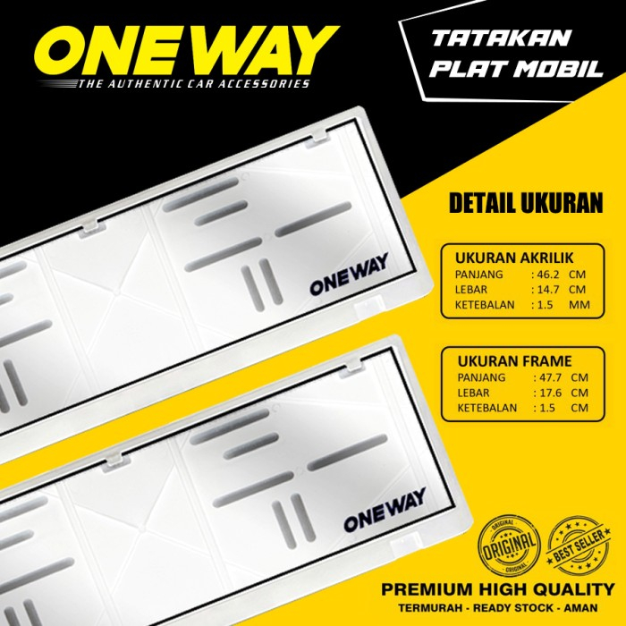 COVER DUDUKAN  PLAT MOBIL ONEWAY PREMIUM MIKA  SET