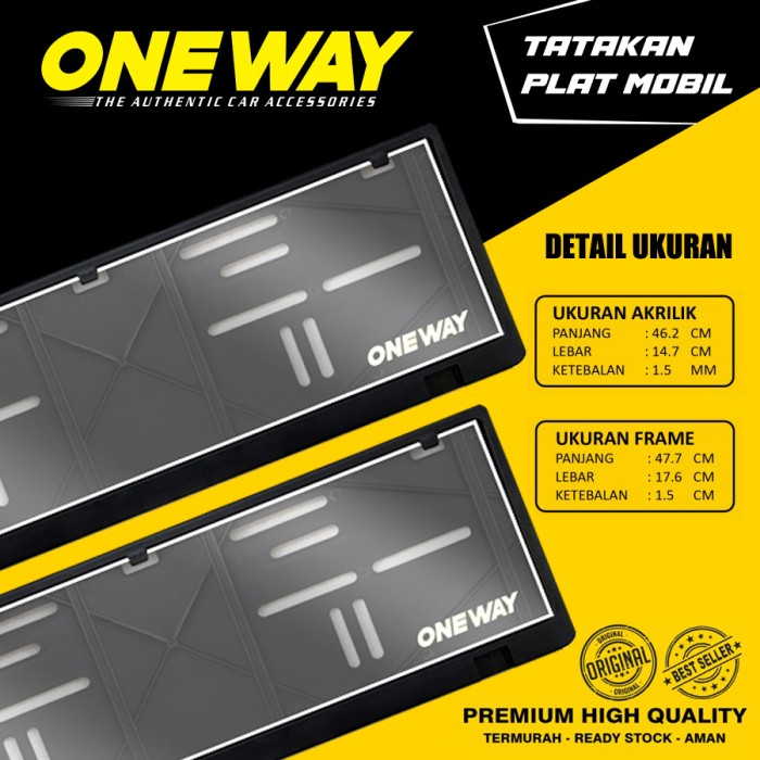 COVER DUDUKAN  PLAT MOBIL ONEWAY PREMIUM MIKA  SET