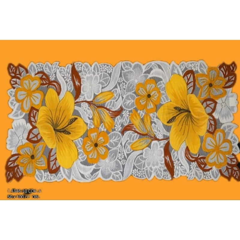 Taplak meja tamu persegi 50x100cm//Taplak Meja Tamu Rajut Poliester//Taplak meja tamu terlaris//Tapl