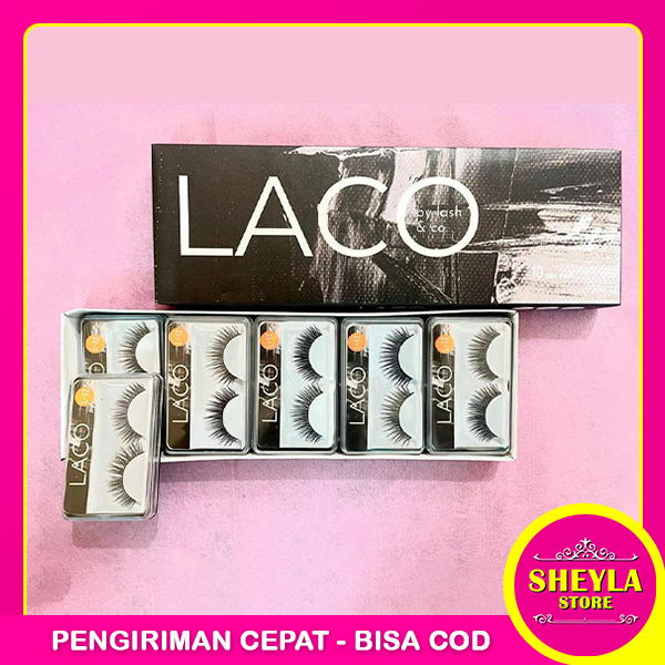 Bulu Mata Palsu LACO / Bulmat Fake Eyelash Extension Look Natural Kecantikan Set Sepasang Bulumata / Bounjour Kylie / TS-123