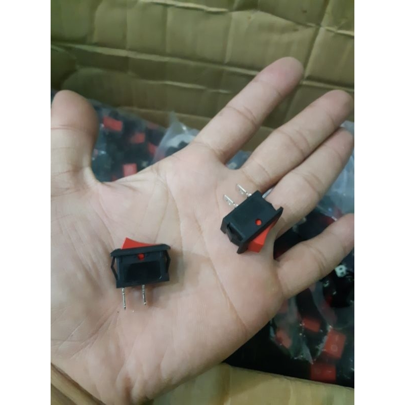 saklar on off 2 pin kecil / rocker switch 6A 250VAC