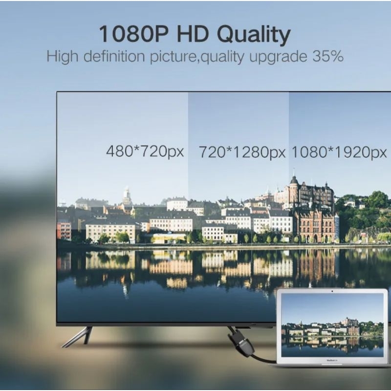 Ugreen HDMI to VGA Conventer 1080P Without Audio Black - 70253