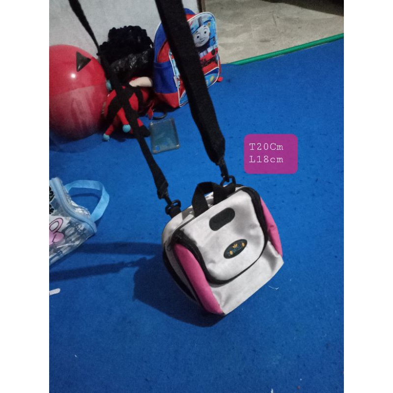 Tas selempang wanita  donatello || pink kombinasi abu