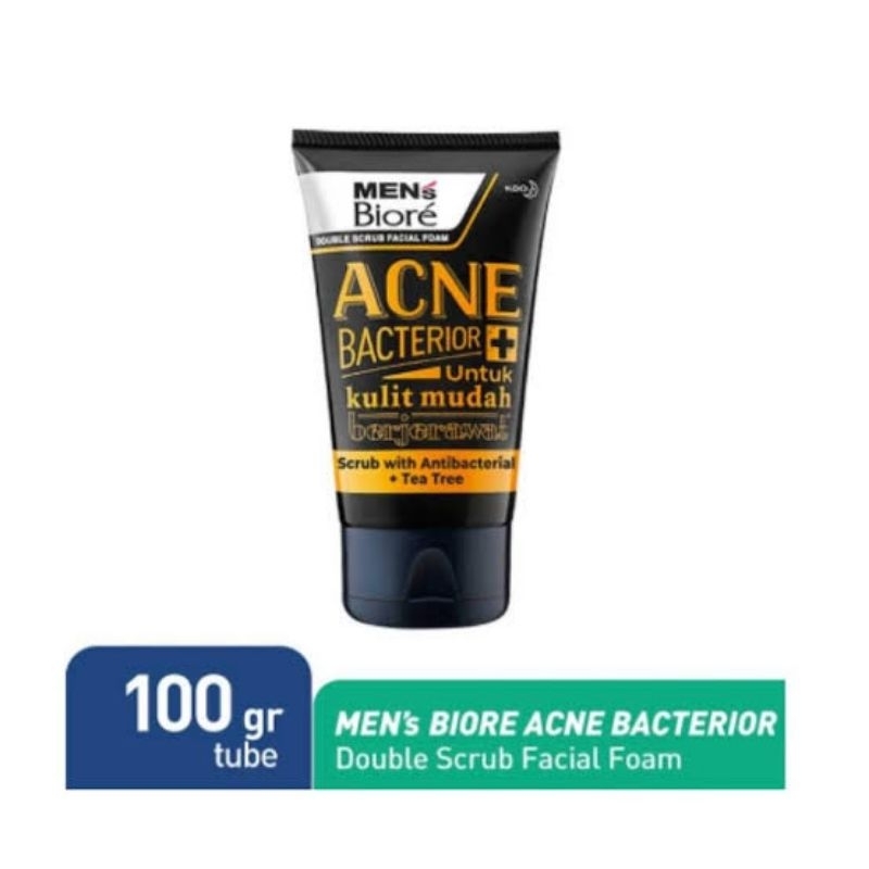 Biore Men Facial Foam 100gr  - Acne Bacterior + Oil Buster Acne Action