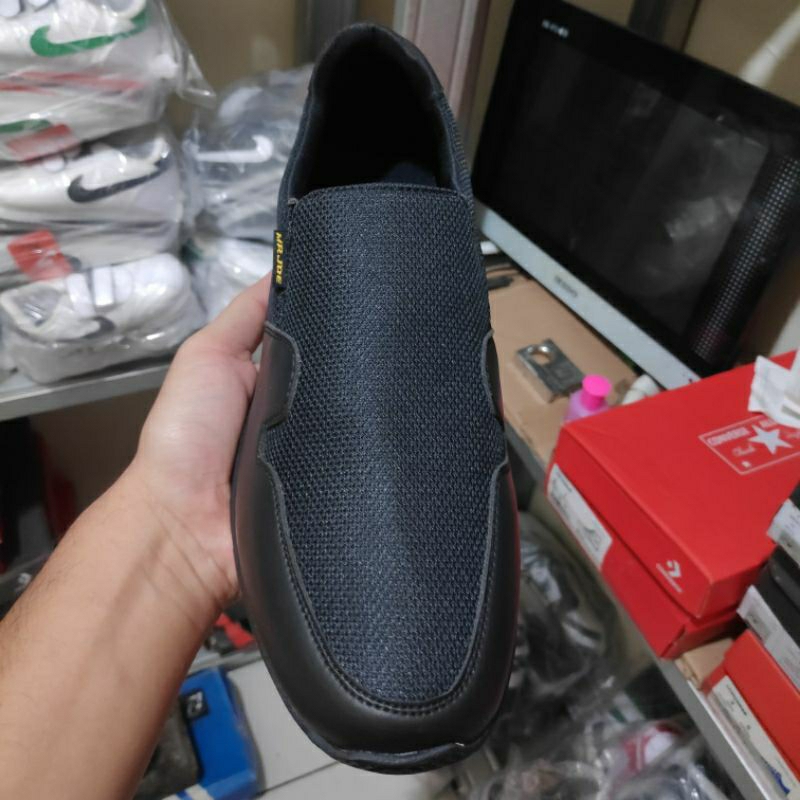 bungkusuku oya - Sepatu Casual Pria Slip On Formal Kerja Trendi Tali Serut Kulit Sintetis