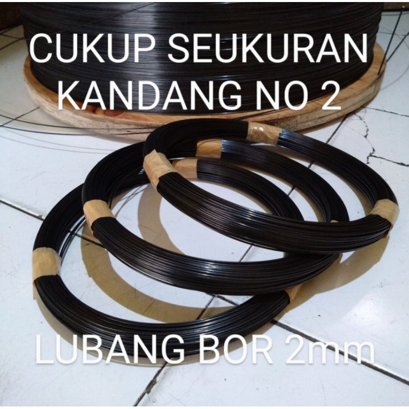 jeruji ruji fiber hitam 1,5mm panjang 75 meter