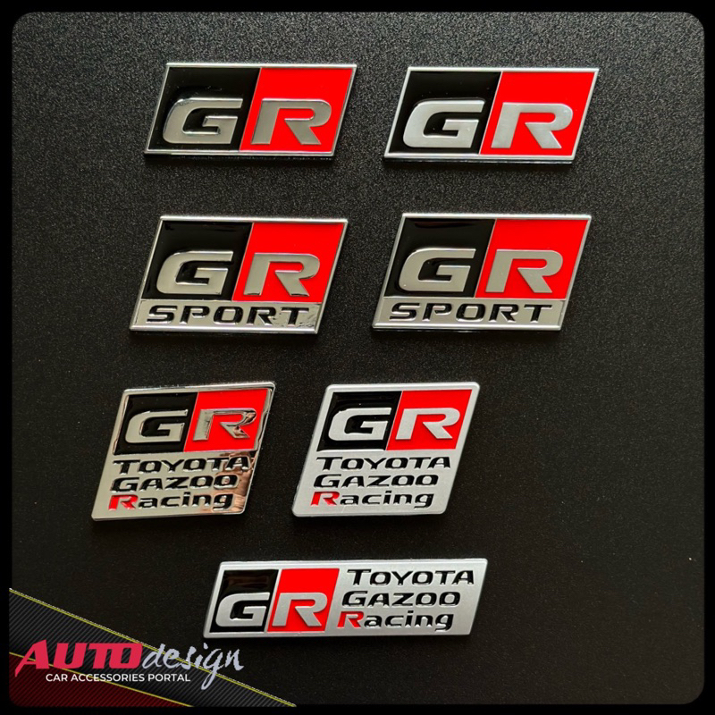 GR SPORT GAZOO RACING Emblem Mobil Toyota Bahan Metal Best Quality