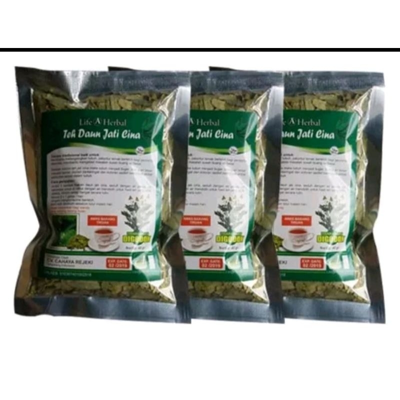 BISA COD TEH DAUN JATI CINA ORIGINAL 100% ALAMI HERBAL TEH PELANGSING PENURUN BERAT BADAN