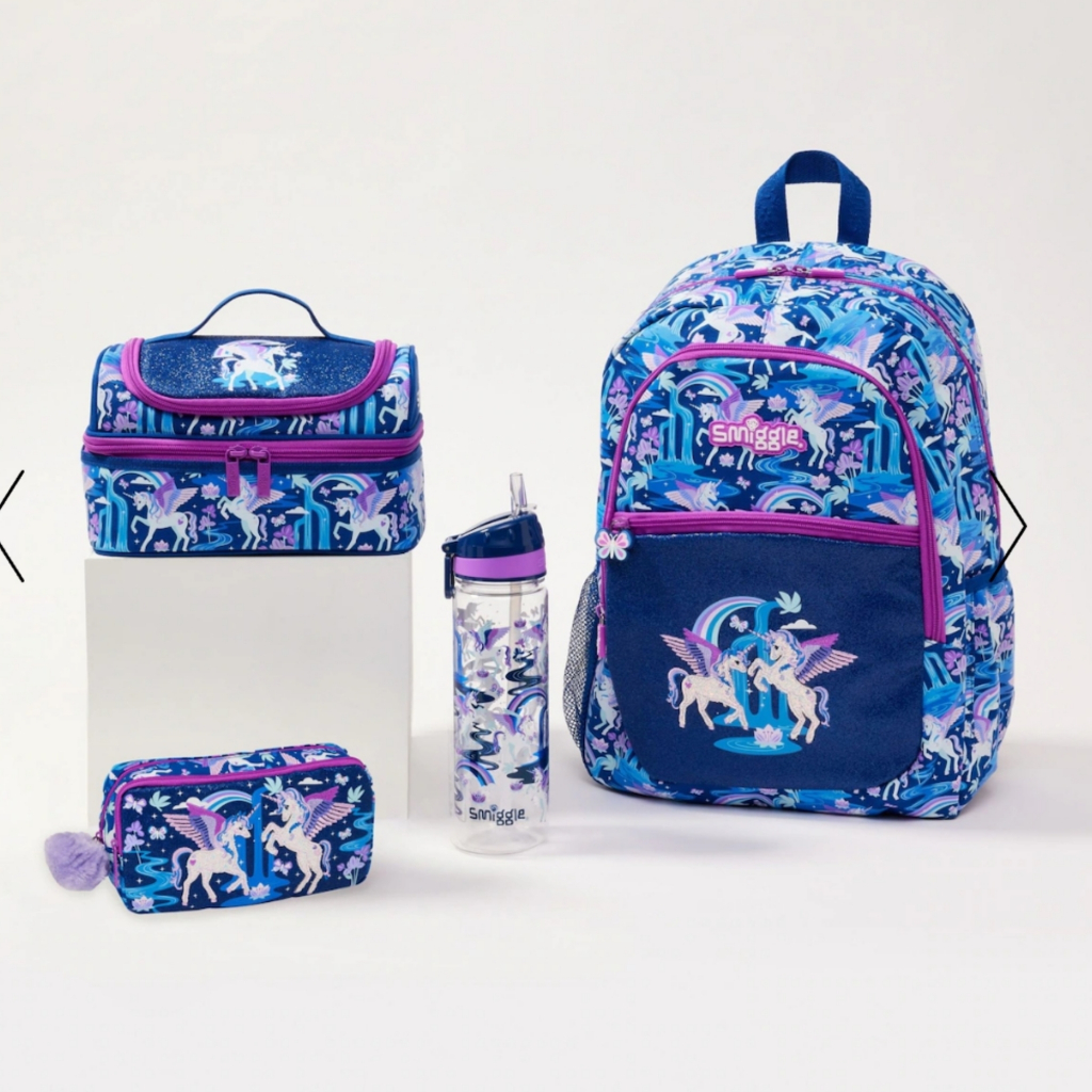 SMIGGLE AWAY BACKPACK SET BUNDLE  - TAS RANSEL SMIGGLE BUNDLE UNICORN