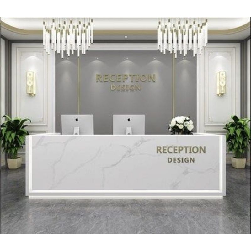 meja resepsionis meja kasir panjang 200 cm