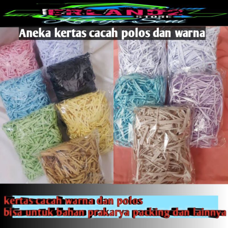 

kertas cacah polos dan warna