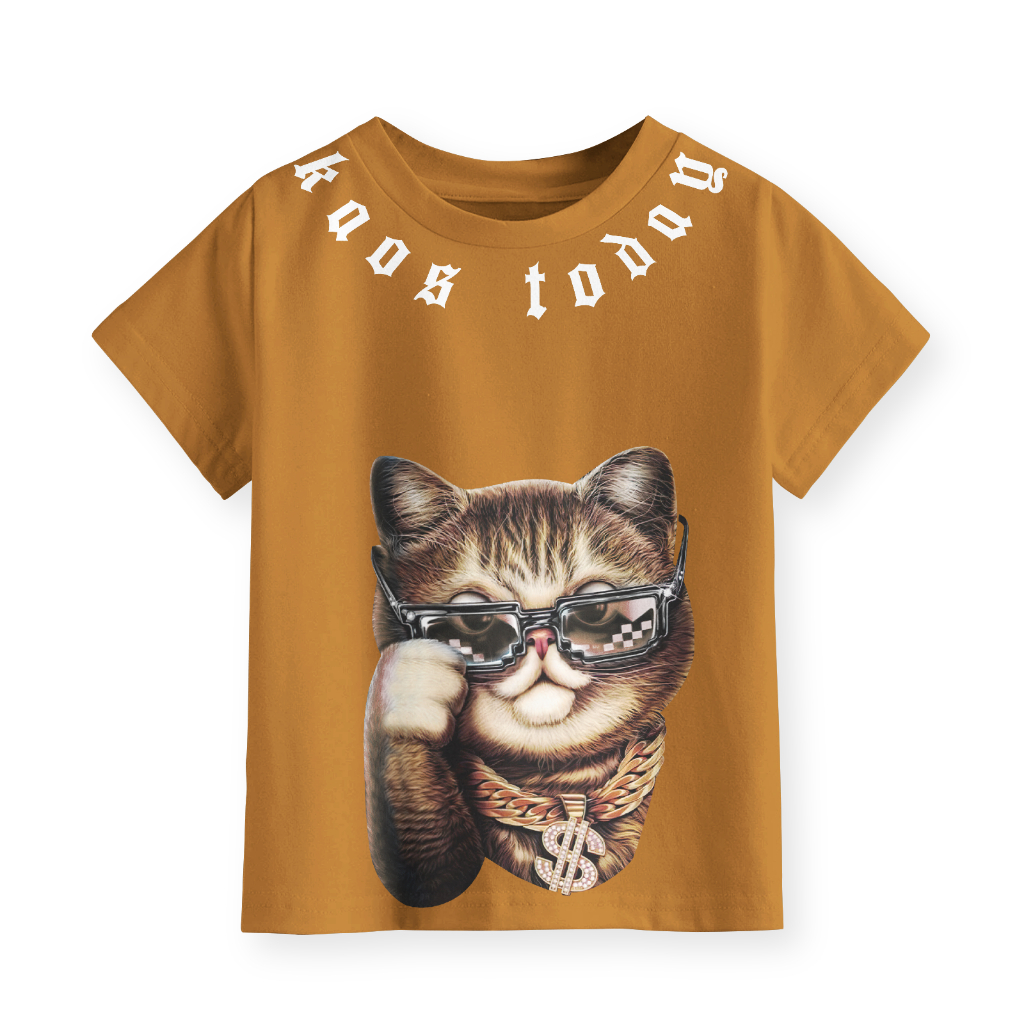 Kaos Anak Lengan Pendek Laki-Laki Perempuan Terbaru Motif Cat Series