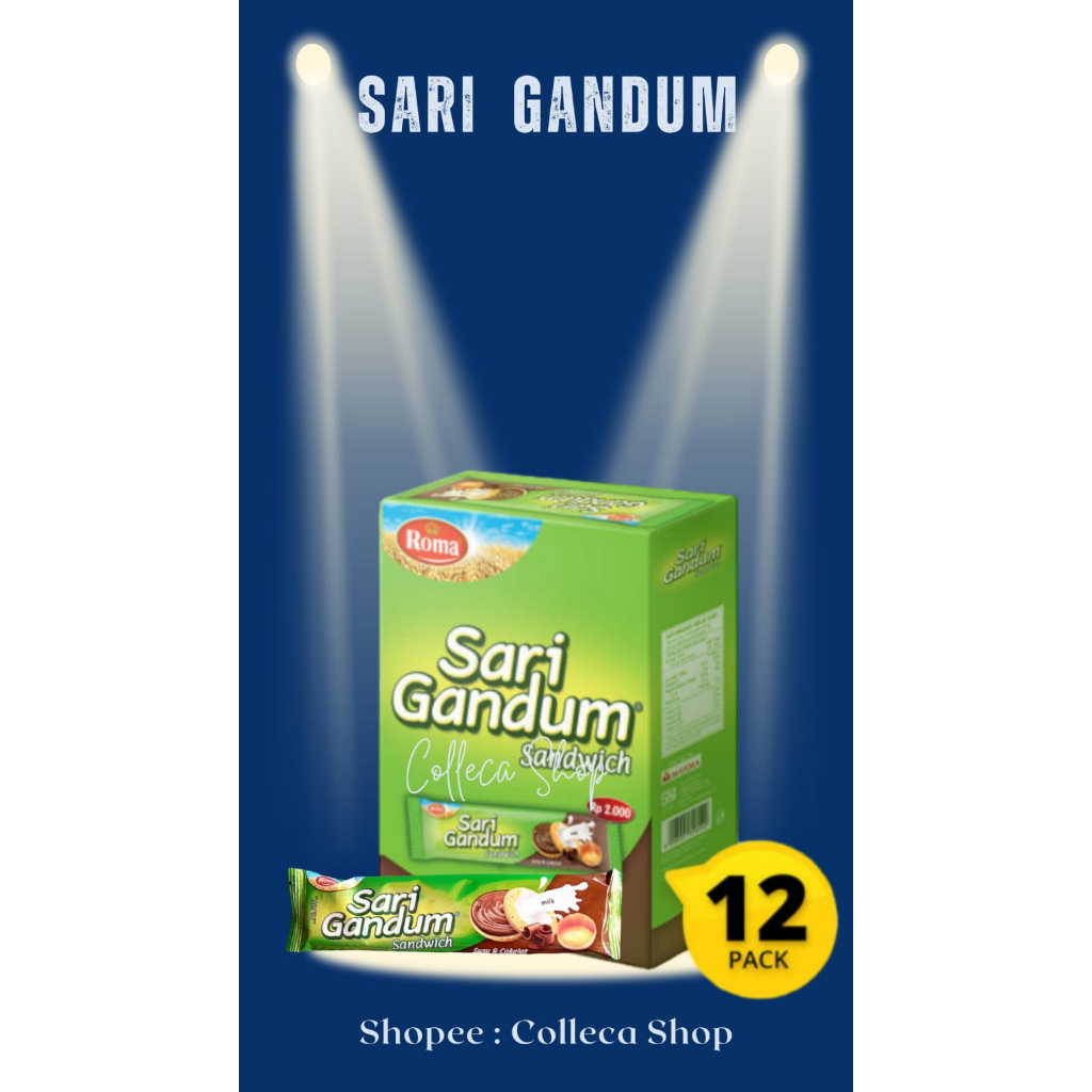 

Roma Sari Gandum Sandwich Coklat (1 pack isi 12 pcs)