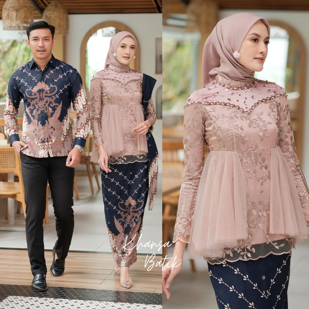 NEW ARRIVAL//READY JUMBO SET KEBAYA COUPLE AMERA SERIES MODERN KEBAYA WISUDA SET TUNIK LAMARAN BAJU COUPLE KONDANGAN KELUARGA PASANGAN KEKINIAN TERBARU 2023 KEBAYA BROKAT KOMBINASI TILLE MUTIARA