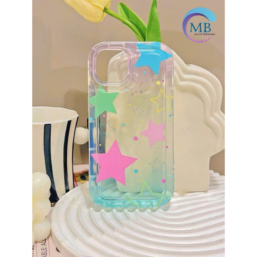 SS835 SOFTCASE SILIKON SHOCKPROOF AIR BAG STAR COLORFULL FOR VIVO Y35 Y53 LAMA Y5 Y36  Y755 5G T1 Y71 Y81 Y91 Y93 Y95 Y91C Y1S V5 V27 V27 S16 S16 PRO V27E S16E 5G TA8232