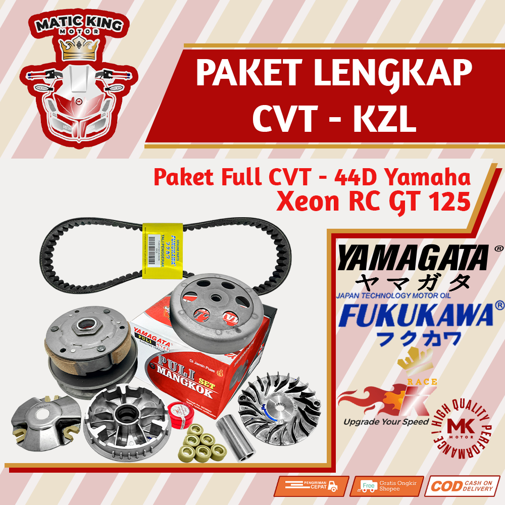 Paket Full Upgrade CVT Yamaha Xeon RC GT Aerox 125cc 44D Yamagata Fukukawa Thailand