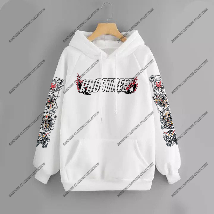 HOODIE PROSTREET KING CARD PUTIH TERBARU PROSTREET SUNMORI PUTIH HOODIE CASUAL 2023