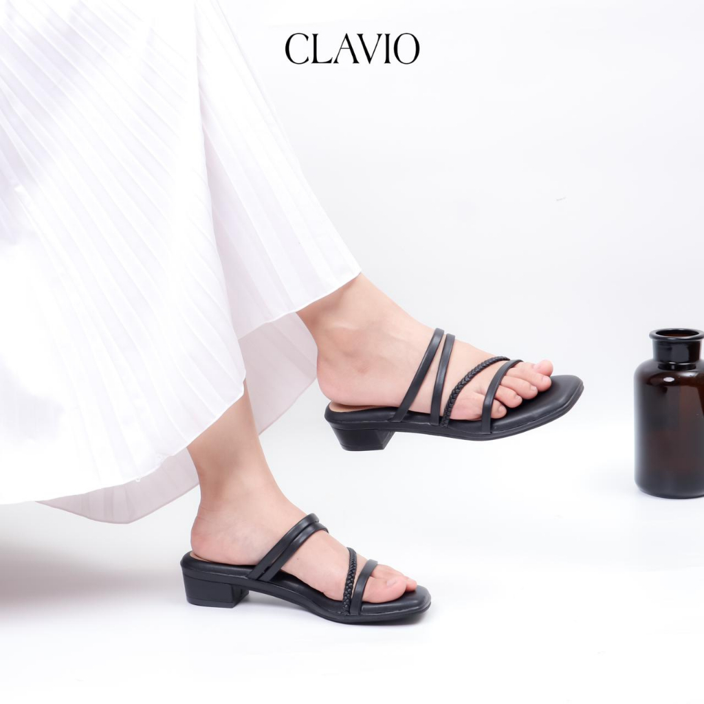 CLAVIO Kinara Sandal Wanita Heels / Hak 3 Cm