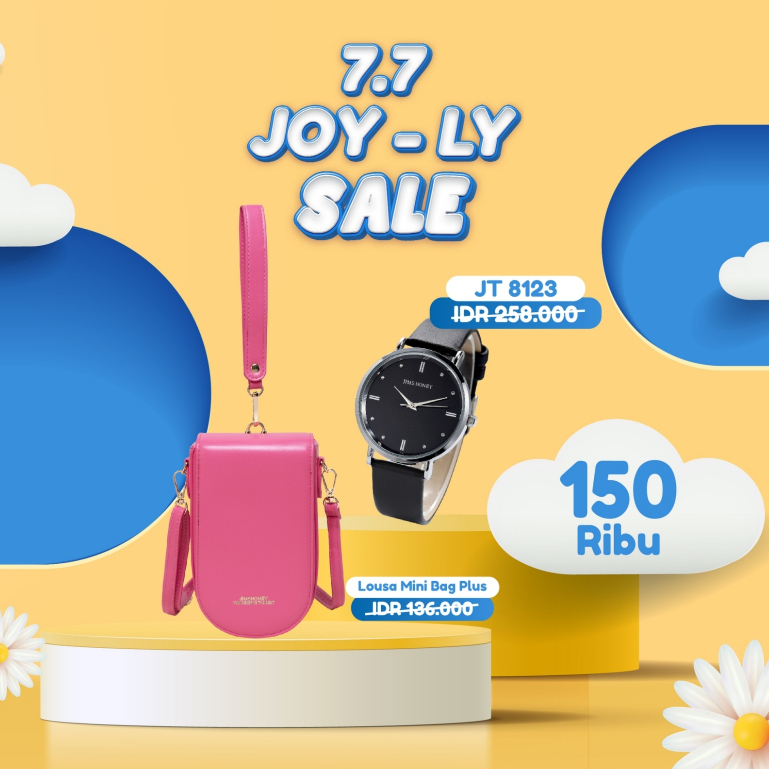 JIMS HONEY PROMO 7.7 BUNDLING LOUISA BAG + JAM TANGAN 8123