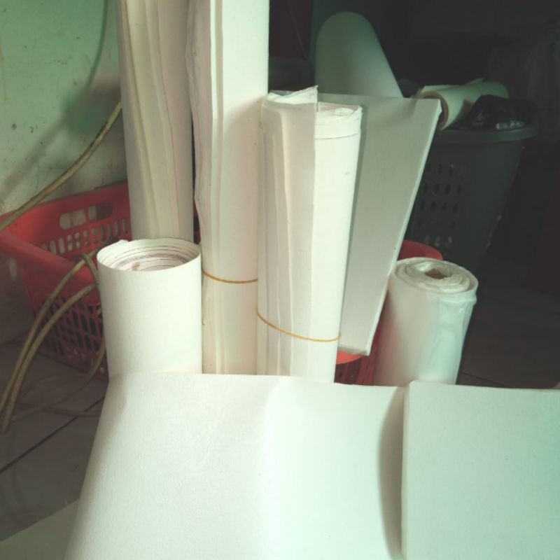 

Kain Kanvas Lukis Roll Ukuran 12 x 1.5m Warna Putih Bahan Tetoron Cotton Best Quality!