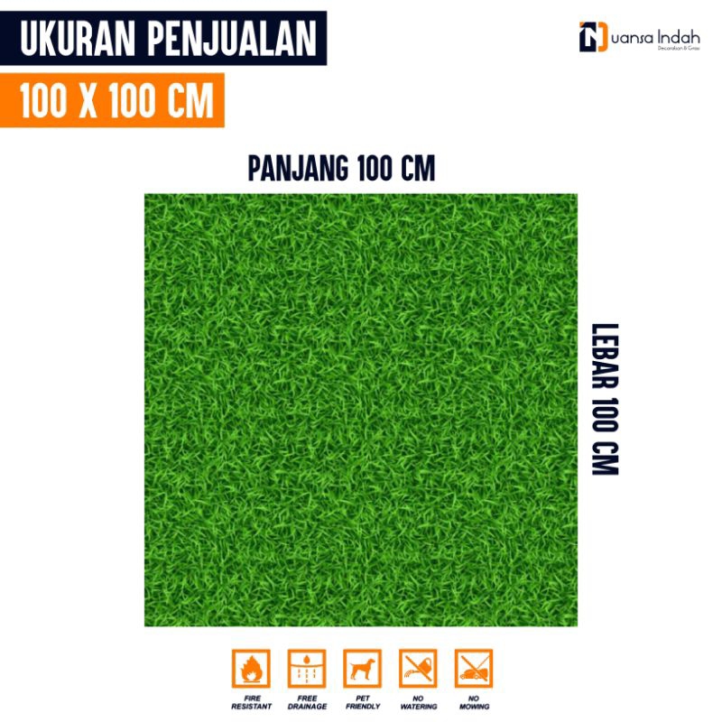 RUMPUT SINTETIS TYPE SWISS STANDAR UKURAN 100x100 CM