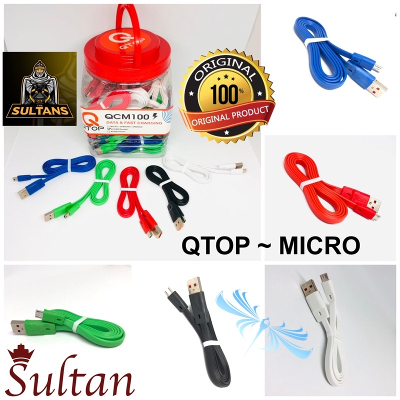 PROMO 1PCS KABEL DATA QTOP SOFT COLOUR QCM100 MICRO